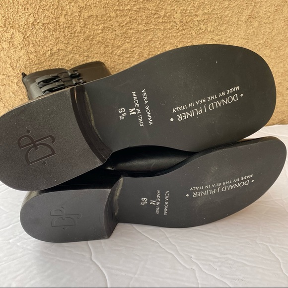 Donald J Pliner Double Buckle/ Hardware Combat Rock Moto  Boots - Picture 5 of 10